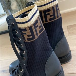 Fendi combat boots 38.5 worn once like new condition